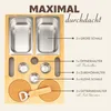 eluno Couchbar, Serviertablett, Sofatablett aus Bambus mit Produktbild-Vorschau 2