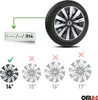 14" Zoll Radkappen Grau/Silber Radzierblenden Radblenden Produktbild-Vorschau 4