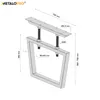 MetaloPro 2 Stück Tischbeine-Metall Schwarz 72cm I Produktbild-Vorschau 3