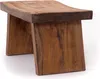 A wooden stool on a white background. Produktbild-Vorschau
