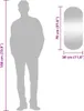 A diagram showing the dimensions of a mirror next to a silhouette of a person for scale. Náhled obrázku produktu
