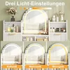 Flieks make-uptafel met LED-spiegel, make-upkast met lades, Productafbeelding-voorbeeld 6