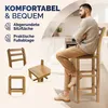 A man is sitting on a bar stool in a kitchen setting, with close-up shots of the stool's features. Anteprima dell’immagine prodotto