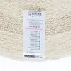 HOMESCAPES Runde Battematte creme 80 cm aus 100% Baumwolle Produktbild-Vorschau 3