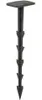 A black landscape fabric stake with a flat top and a pointed end with multiple barbs. Náhľad obrázku produktu