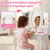 Kinderschminktisch Holz Weiß mit Spiegel & Hocker – Produktbild-Vorschau 6