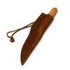 A knife with a leather sheath, presented against a white background. Produktbild-Vorschau