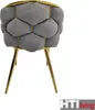 Alsen Polsterstuhl mit Metallgestell Gold Grau 60x68x80 cm, Produktbild-Vorschau 5