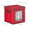 Scatola porta palline di Natale Relaxdays, set da 2, 64 Anteprima dell’immagine prodotto 4