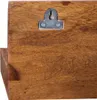 A close-up view of the back of a wooden shelf, showing the mounting hardware. Voir les images du produit