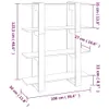 vidaXL Bücherregal/Raumteiler Weiß 100x30x123,5 cm Produktbild-Vorschau 7