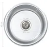 vidaXL Einbauspüle mit Sieb und Siphon Edelstahl Produktbild-Vorschau 12
