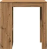 A bar table with a shelf, made of wood composite in an artisan oak finish. Náhled obrázku produktu