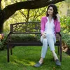 Panchina da giardino Relaxdays, motivo uccelli, 2 posti, Anteprima dell’immagine prodotto 3
