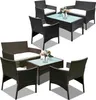 Jayseuw Set da salotto 4 pezzi Mobili da balcone Set da Anteprima dell’immagine prodotto 8