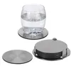 7 tlg. Edelstahl Untersetzer Set Glasuntersetzer Ø 10 cm Produktbild-Vorschau 1