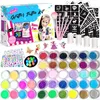 Glitzer Tattoo Set Kinder | 42 Farben Glitzer, 12 Produktbild-Vorschau 1