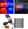 4x LED červeno-modré blikajúce výstražné svietidlo na Náhľad obrázku produktu 9