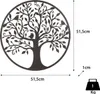Moritz Décoration murale Arbre de vie 51,5 x 51,5 x 1 cm Voir les images du produit 3