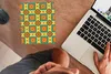 MuchoWow® Mauspad Mousepad Patchwork - Retro - Blumen - Produktbild-Vorschau 3