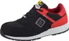 A single black and red safety shoe is shown from a side angle against a white background. Produktbild-Vorschau