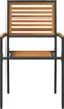 vidaXL Chaises de jardin empilables 4 pcs Marron et noir Voir les images du produit 5