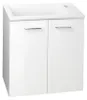 Aqualine ZOJA onderkast, 49x50x24,6 cm, 2 deuren, wit Productafbeelding-voorbeeld 1