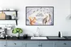 MuchoWow® Gerahmtes Poster Schnee - Winter - Tiere 90x60 cm Produktbild-Vorschau 3
