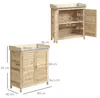 Outsunny Gartenschrank Holz Geräteschrank Schrank mit 2 Produktbild-Vorschau 3