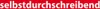 The image shows the German word "selbstdurchschreibend" in white text on a red background. This translates to "self-copying" or "carbonless copy paper." Anteprima dell’immagine prodotto