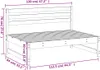 vidaXL Garten-Mittelsofa Weiß 120x80 cm Massivholz Kiefer Produktbild-Vorschau 7