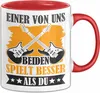 Gitarre Tasse Geschenk Spruch Für  Einer Von Uns Beiden Produktbild-Vorschau 1