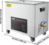 A digital ultrasonic cleaner with dimensions indicated. Podgląd zdjęcia produktu