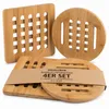 4er Set Bambus-Untersetzer 16x16 cm – Hochwertig, Stilvoll Produktbild-Vorschau 1