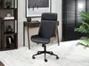 Fauteuil pivotant AURY - noir / noyer Voir les images du produit 1