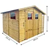 4iQ Holz-Gerätehaus BEN mit Doppeltür und Holzschuppen | Produktbild-Vorschau 3
