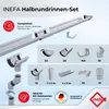 INEFA Dachrinnen Set NW100 / 100mm Kunststoff halbrund – Produktbild-Vorschau 2
