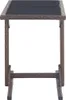 vidaXL Gartentisch Braun 110×53×72 cm Glas und Poly Rattan Produktbild-Vorschau 2