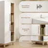 HOMCOM Badezimmerschrank Hochschrank, mit 2 Türen, 4 Produktbild-Vorschau 7