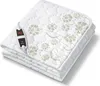 A folded electric blanket with a floral pattern and a control unit attached. Produktbild-Vorschau