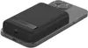 A black Belkin power bank is attached to the back of a smartphone. Produktbild-Vorschau