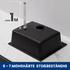 Cecipa Quarzkomposit Spüle 50x45 cm Schwarz, Kratzfest Produktbild-Vorschau 8