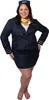 Plus Size Stewardess-Kostüm für Damen blau - XXL Produktbild-Vorschau 4
