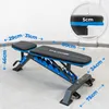 A fitness bench with dimensions indicated by arrows and text. Náhľad obrázku produktu