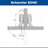 GTV - 2 x Hydraulisches Scharnier ECHC, Twin - Scharnier Produktbild-Vorschau 3
