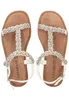 Lazamani Sandalen Sandalen Leder/Textil Produktbild-Vorschau 6