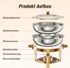 WARMOUNTS Zestaw 2 szt. podgrzewaczy do potraw 5QT ze stali Podgląd zdjęcia produktu 8