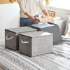 3 faltbare graue Stoffboxen mit Deckel und Griff Produktbild-Vorschau 7