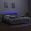 Boxspringbett mit Matratze & LED Hellgrau 180x200 cm Stoff Produktbild-Vorschau 4