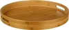 Plateau rond en bambou Plateau de service Plateau rond Voir les images du produit 1